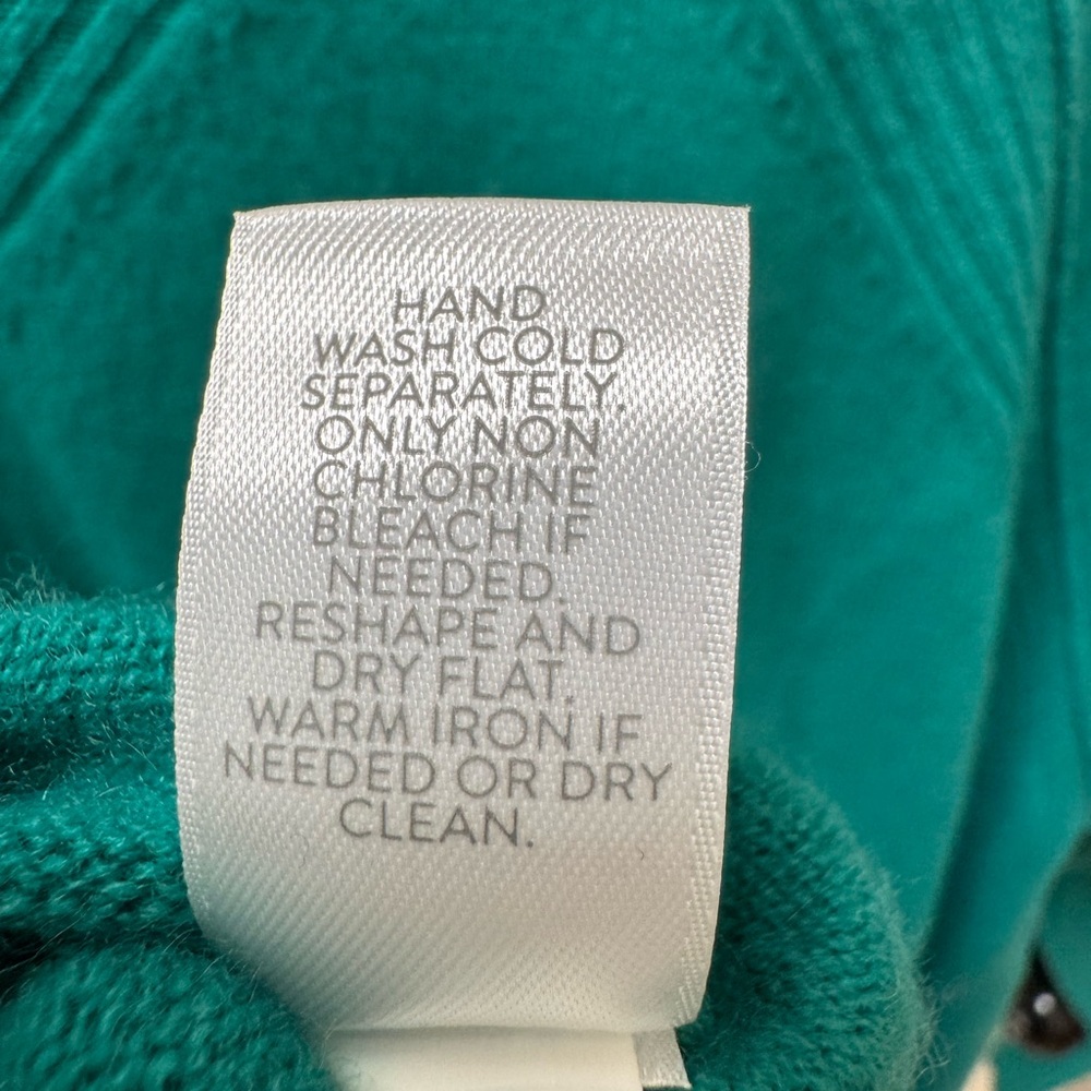 Like New J. Jill L Cashmere Cowl-Neck Sweater, Light Malachite - Picture 6 of 6